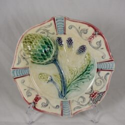 Fives-Lille Artichoke & Asparagus Plate - SOLD